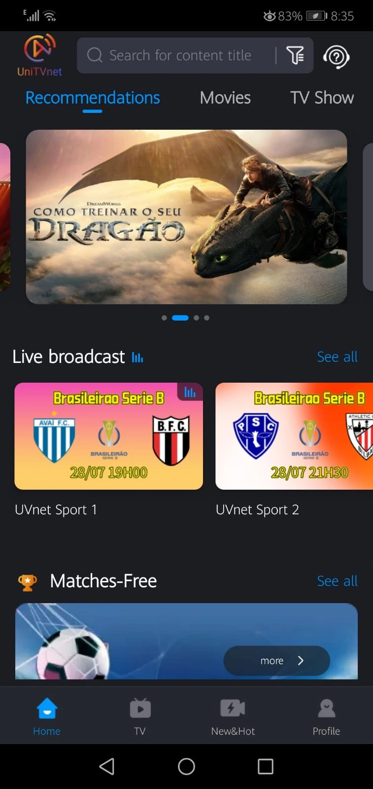 Screenshot Of Duna TV Download